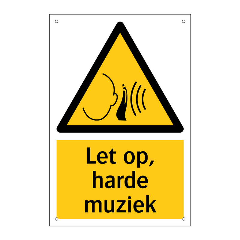 Let op, harde muziek