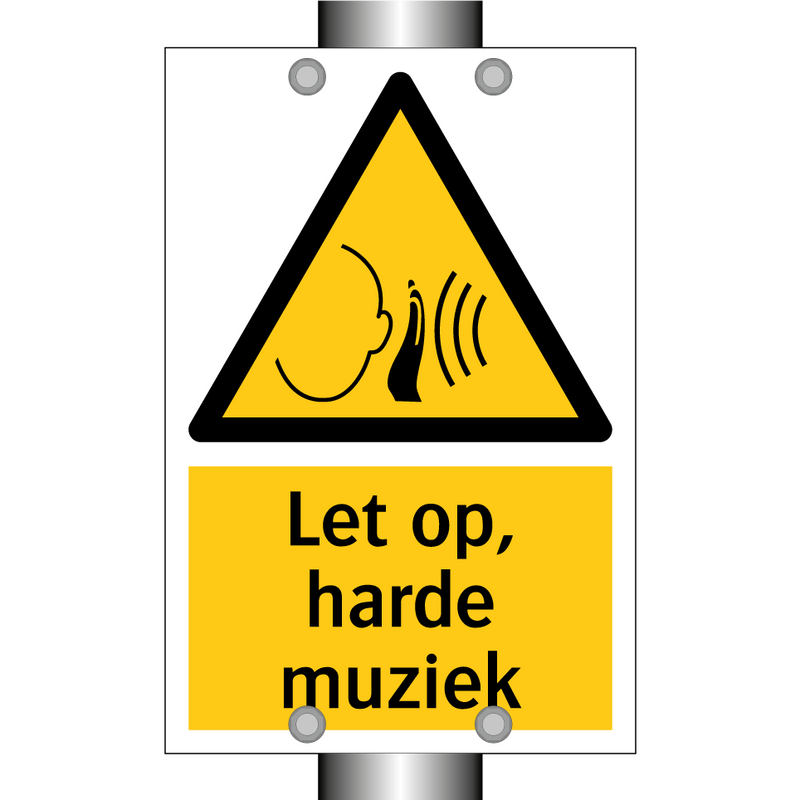 Let op, harde muziek