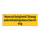Voorzichtigheid Draag ademhalingsbescherming