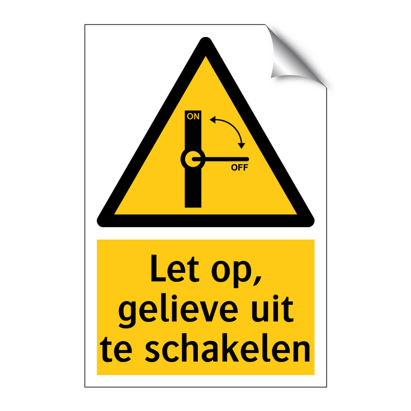 Let op, gelieve uit te schakelen