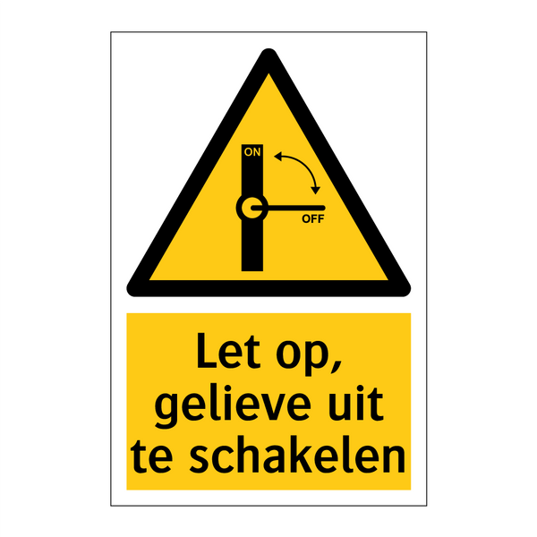 Let op, gelieve uit te schakelen