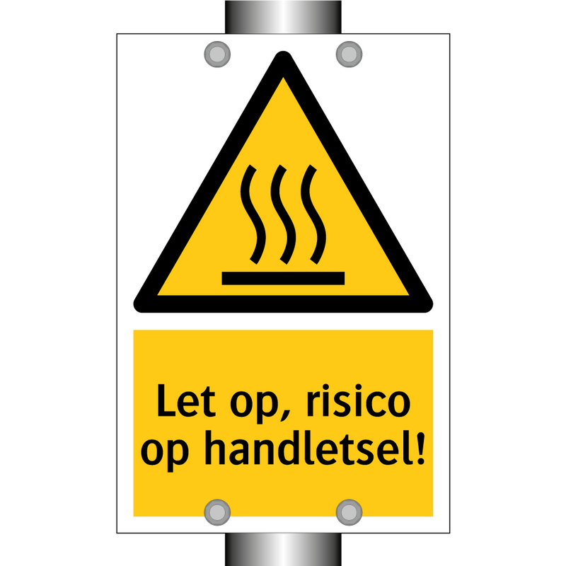 Let op, risico op handletsel!