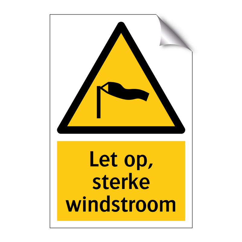 Let op, sterke windstroom