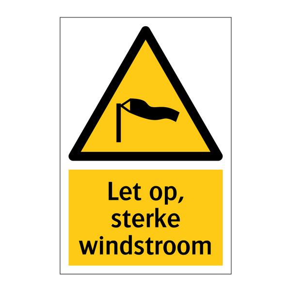 Let op, sterke windstroom