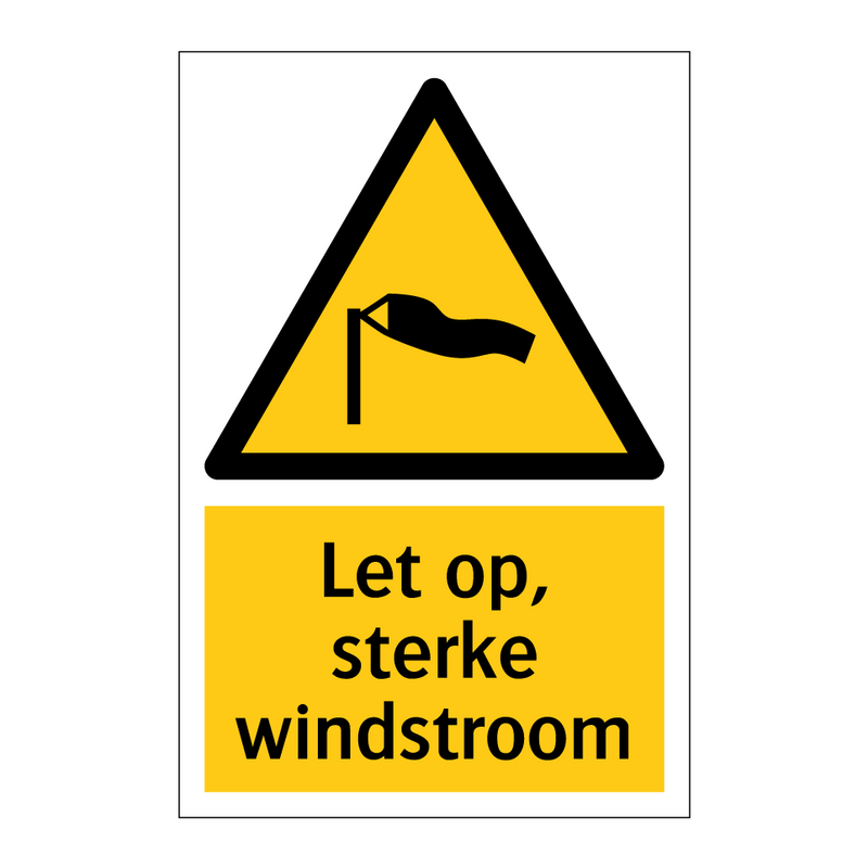 Let op, sterke windstroom