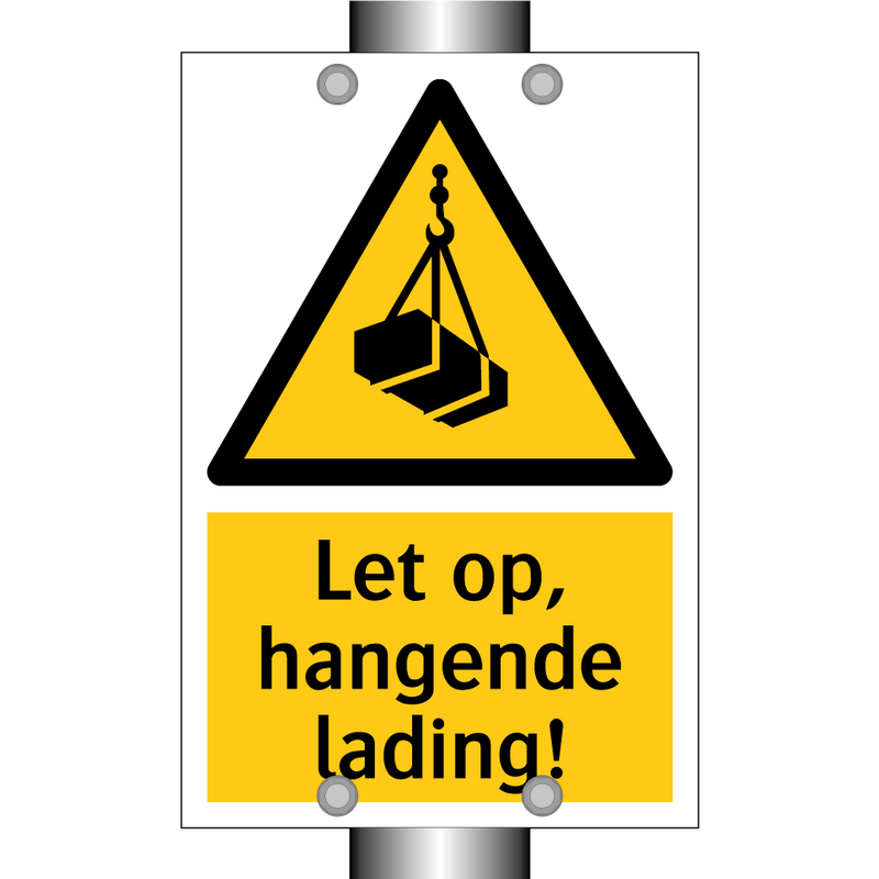 Let op, hangende lading!
