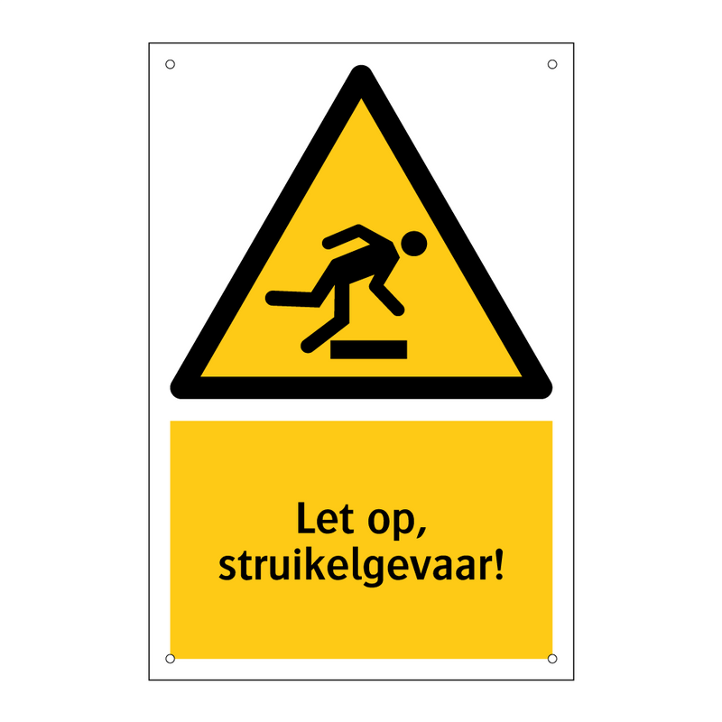 Let op, struikelgevaar!