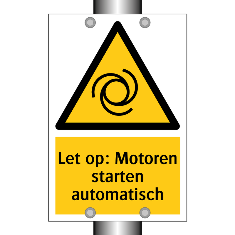 Let op: Motoren starten automatisch