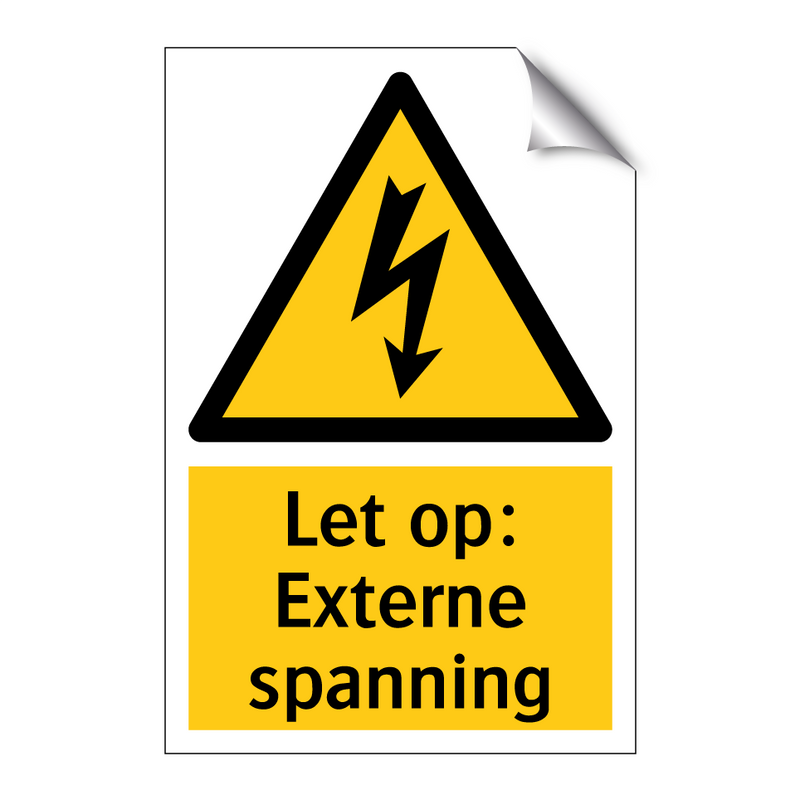 Let op: Externe spanning