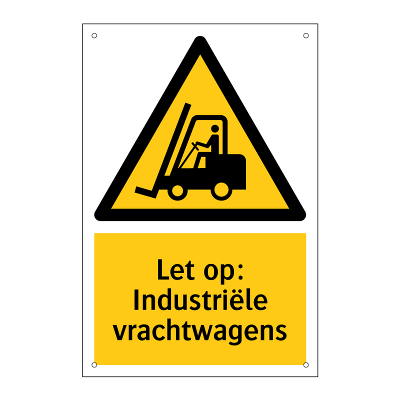 Let op: Industriële vrachtwagens