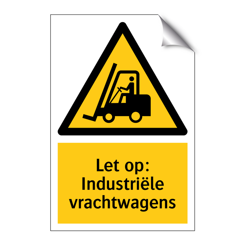 Let op: Industriële vrachtwagens