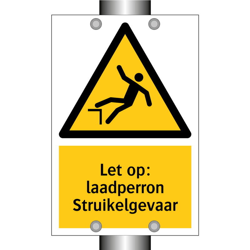 Let op: laadperron Struikelgevaar