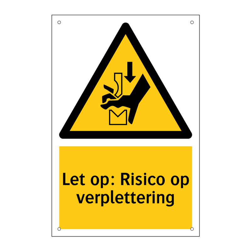 Let op: Risico op verplettering
