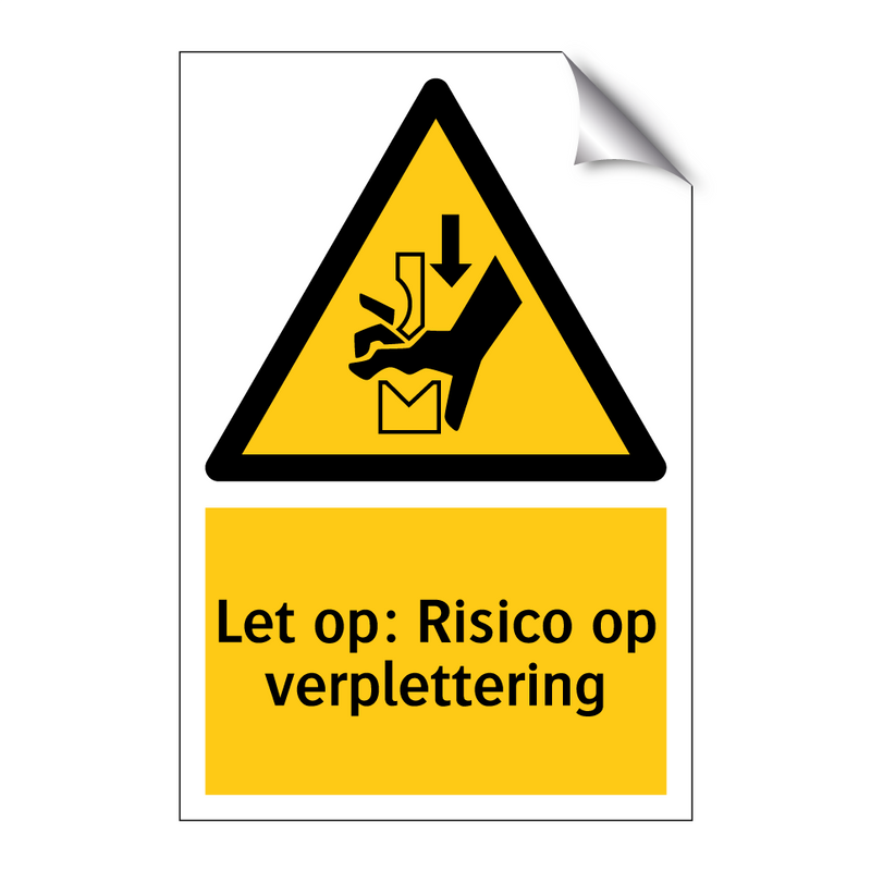 Let op: Risico op verplettering