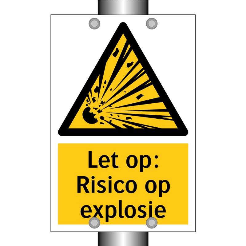 Let op: Risico op explosie