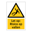 Let op: Risico op vallen