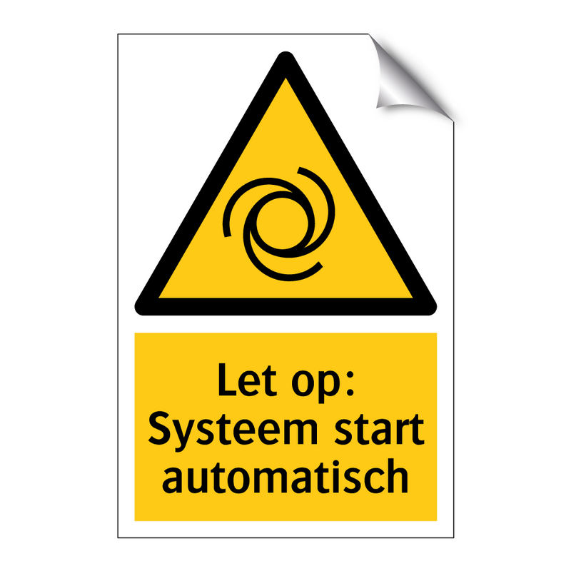 Let op: Systeem start automatisch
