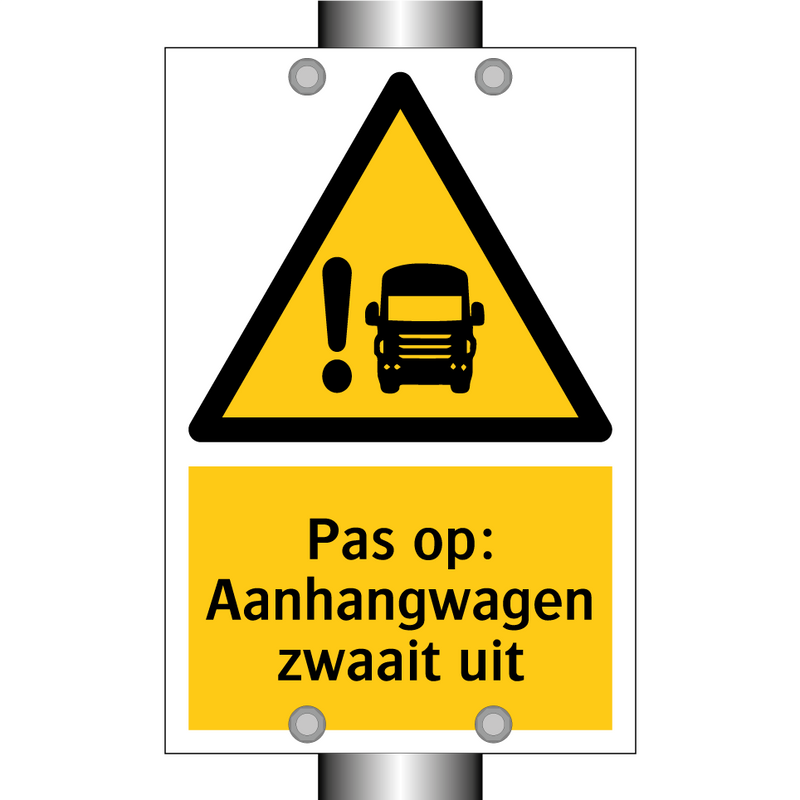 Pas op: Aanhangwagen zwaait uit