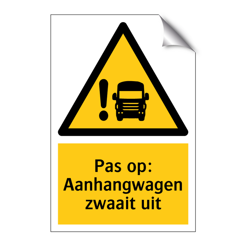 Pas op: Aanhangwagen zwaait uit