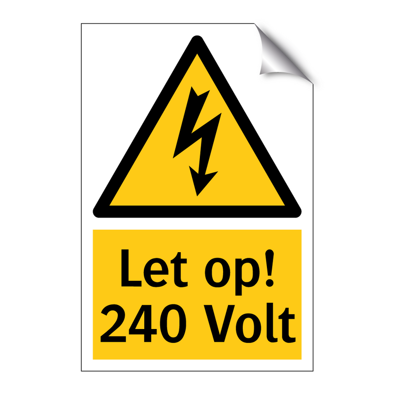 Let op! 240 Volt