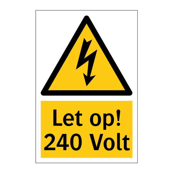 Let op! 240 Volt