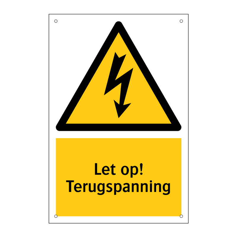 Let op! Terugspanning