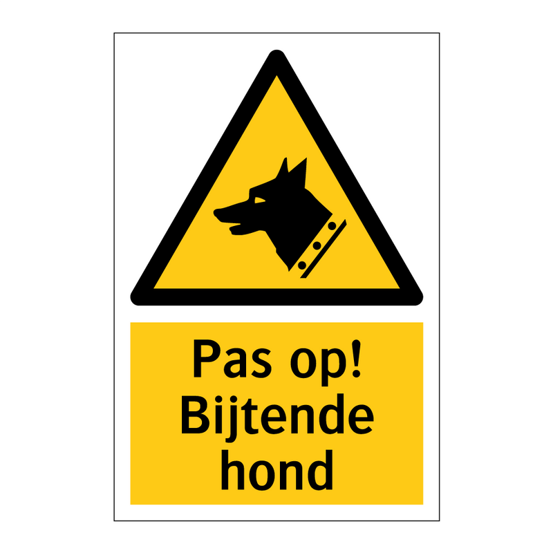 Pas op! Bijtende hond