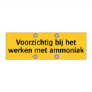 Voorzichtig bij het werken met ammoniak