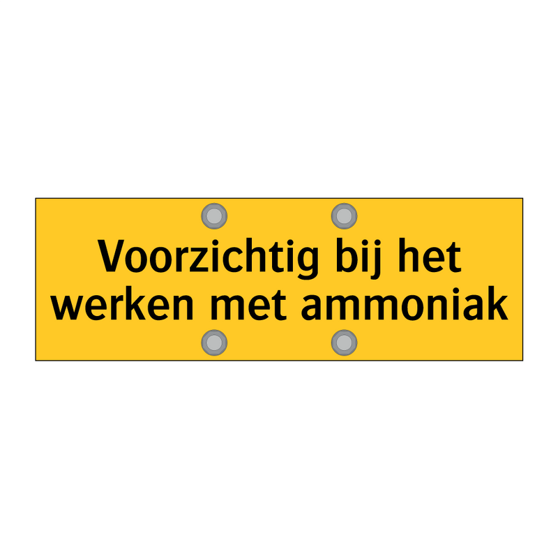 Voorzichtig bij het werken met ammoniak