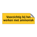 Voorzichtig bij het werken met ammoniak