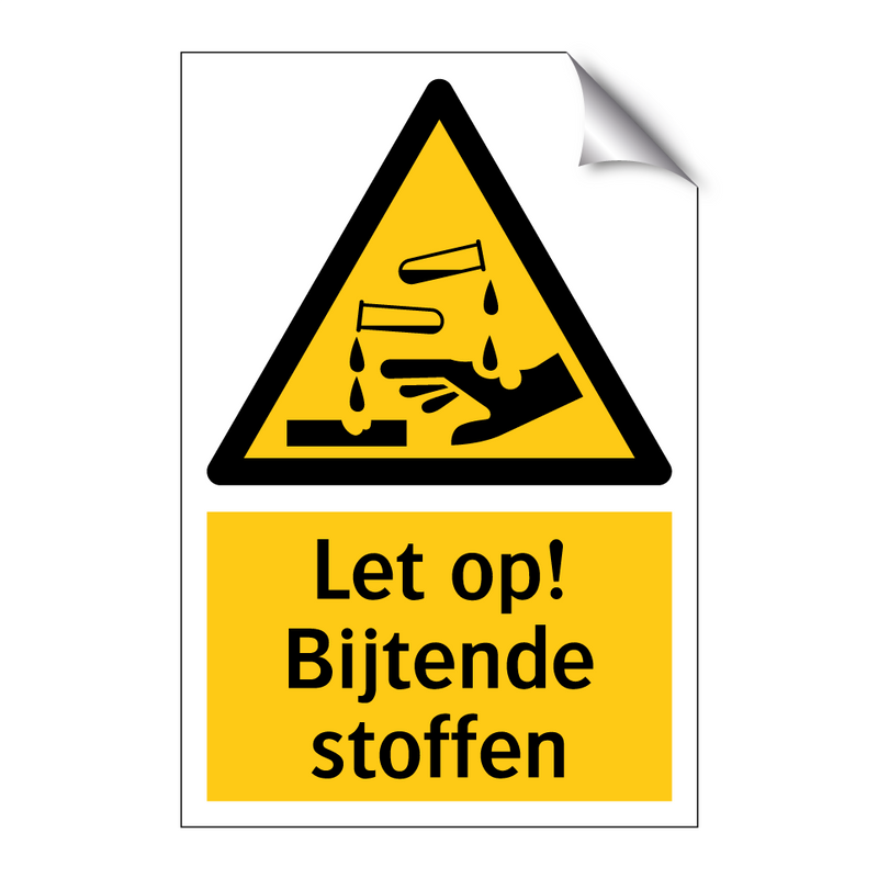 Let op! Bijtende stoffen