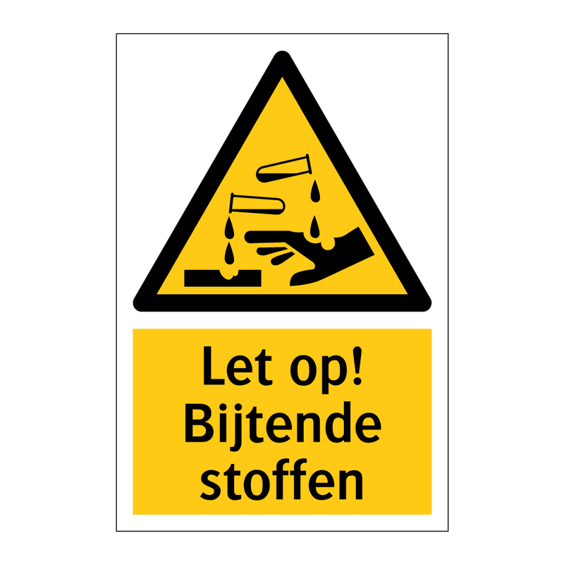 Let op! Bijtende stoffen