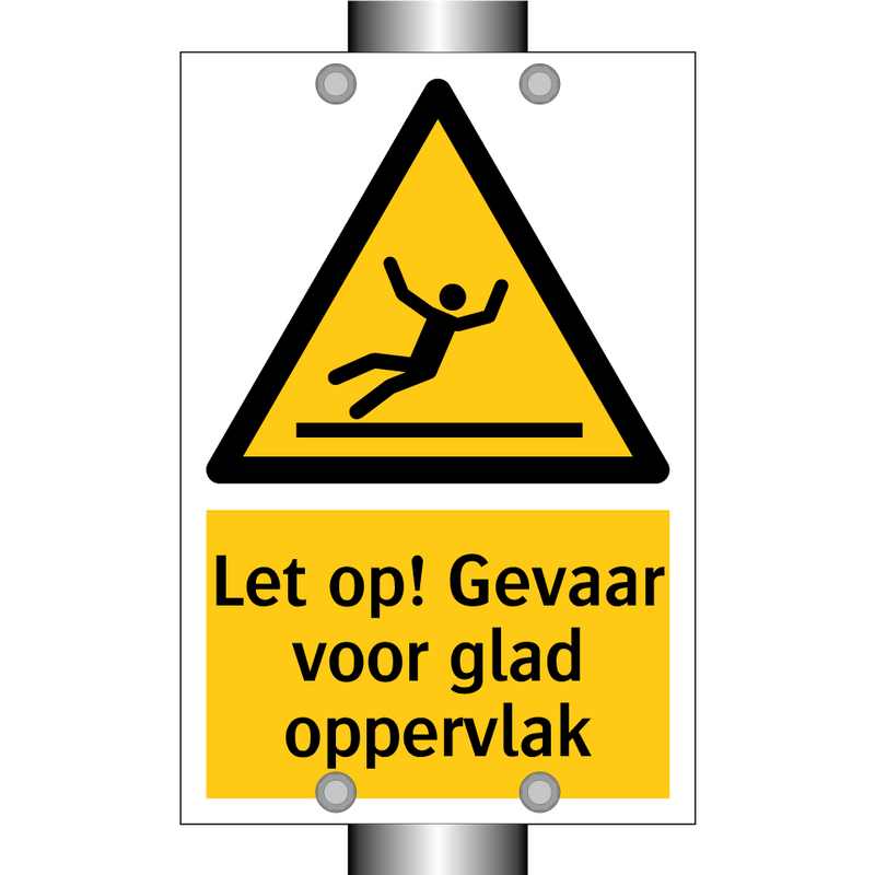 Let op! Gevaar voor glad oppervlak