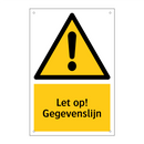 Let op! Gegevenslijn