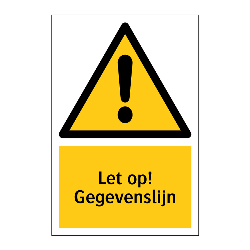 Let op! Gegevenslijn