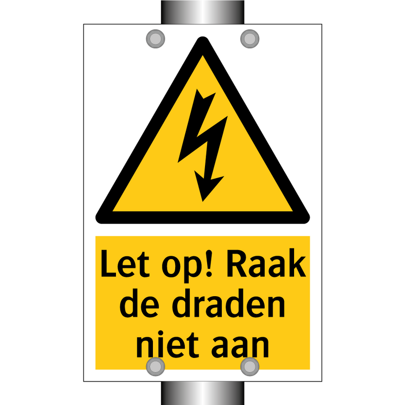 Let op! Raak de draden niet aan