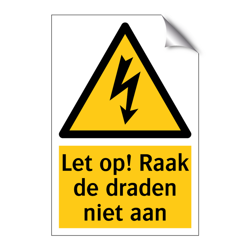 Let op! Raak de draden niet aan