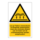 Let op! Tijdens onweersbuien of dreigende onweersbuien moet een minimale afstand van 10 meter van de schijnwerpermast worden aangehouden!