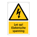 Let op! Elektrische spanning