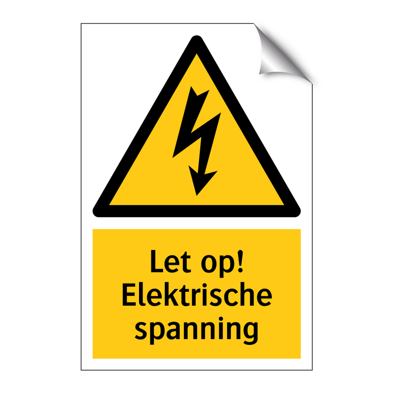 Let op! Elektrische spanning