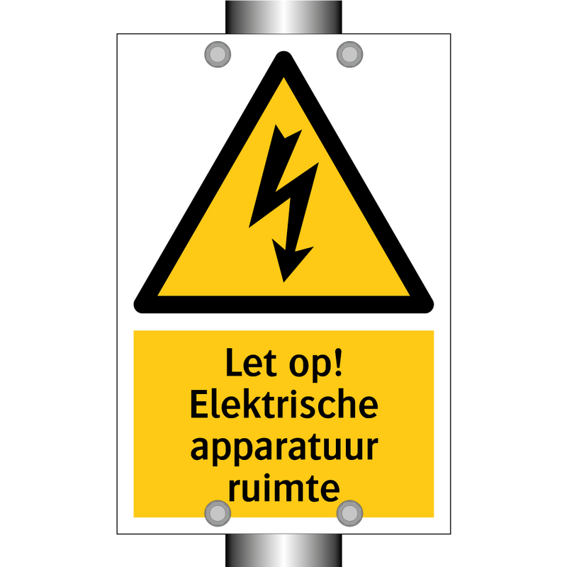 Let op! Elektrische apparatuur ruimte