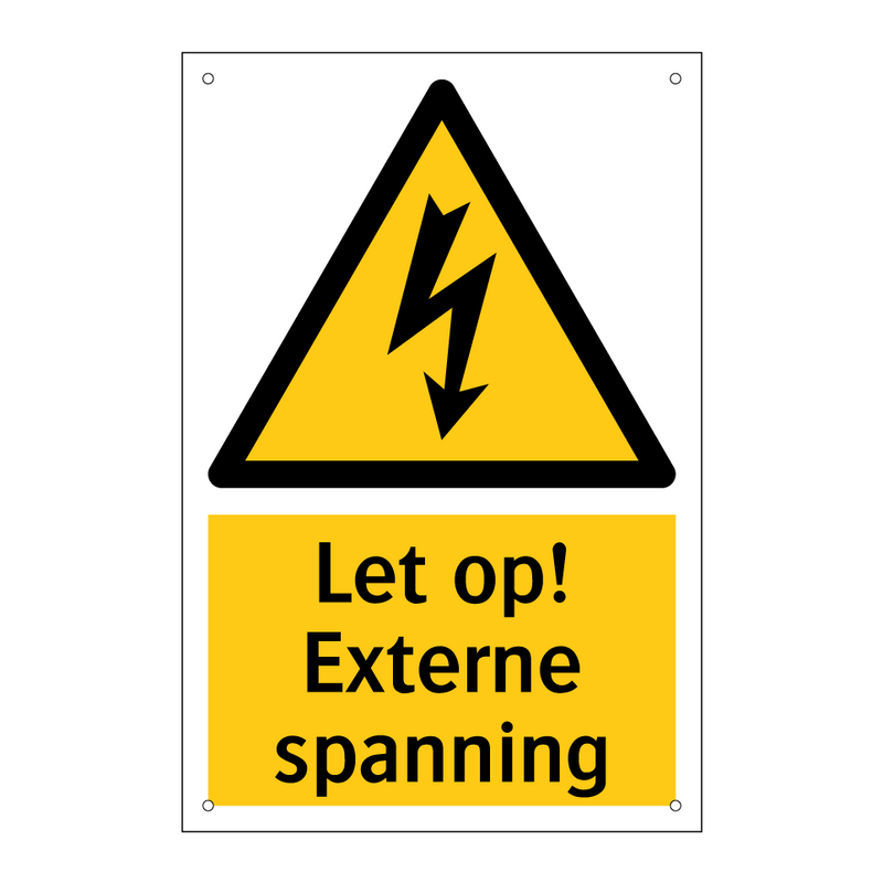 Let op! Externe spanning