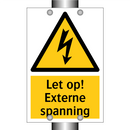 Let op! Externe spanning