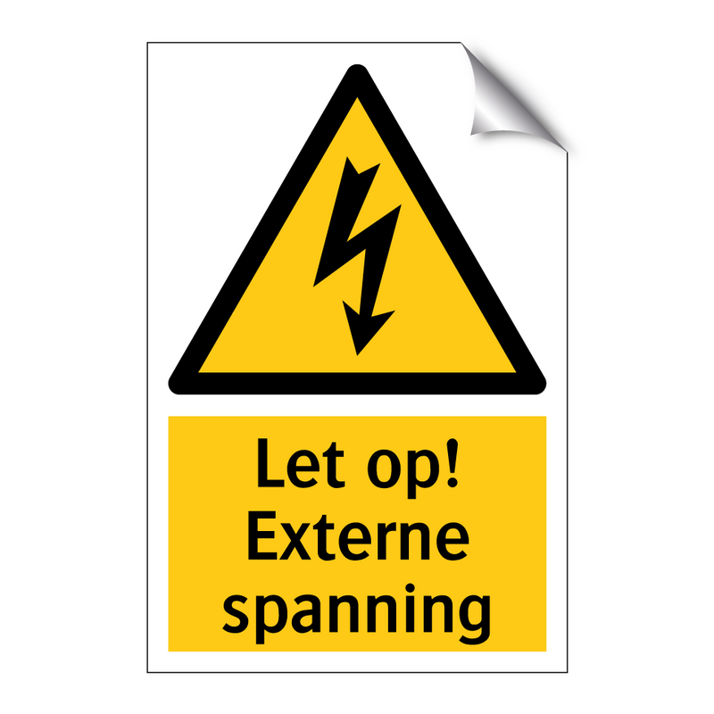 Let op! Externe spanning