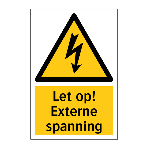 Let op! Externe spanning