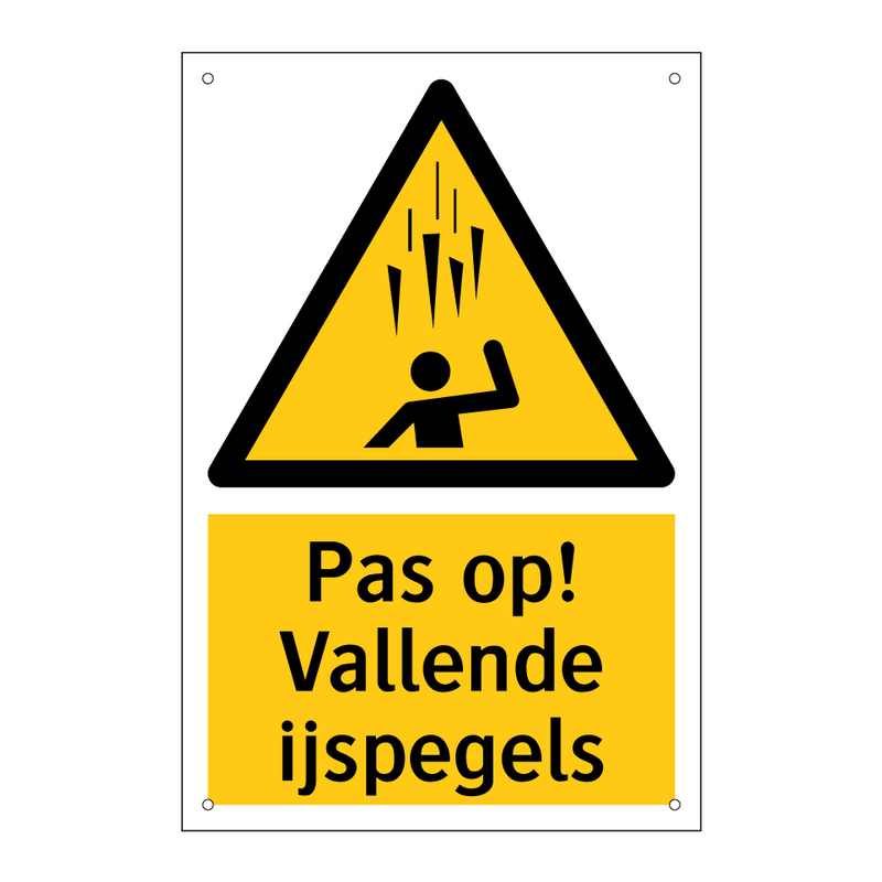 Pas op! Vallende ijspegels