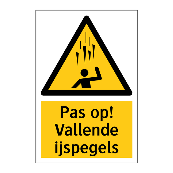 Pas op! Vallende ijspegels