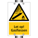 Let op! Gasflessen