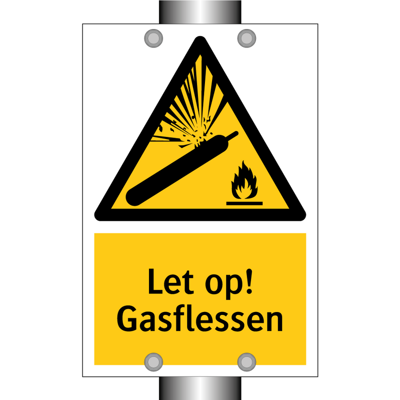 Let op! Gasflessen