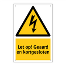 Let op! Geaard en kortgesloten